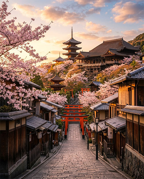 Templos en Kioto, Japón