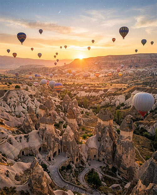 Globos aerostáticos en Capadocia, Turquía